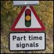 Part time signals sign